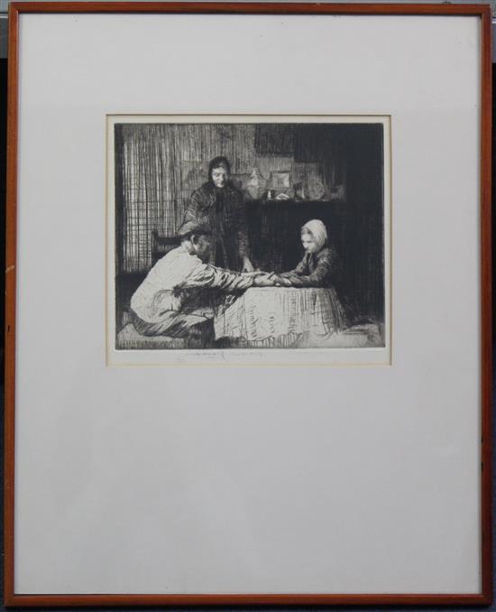 William Lee Hankey (1869-1952) Betrothal, 7.75 x 9.25in.